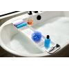 imageMadesmart Expandable Bath Tray for Bathtubs Plastic Shower and Bath shelf caddy white Multifunctional bathtub bathroom organizer PremiumwhiteWhiteBlue