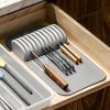 imageMadesmart Premium Antimicrobial Classic Small InDrawer Knife Mat SoftGrip NonSlip Drawer Organizer LongLasting Home Organization EPA Certified White PremiumWhiteWhite