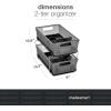 imagemadesmart 2Tier Organizer MultiPurpose SlideOut Storage with Handles and Dividers for Home and Bath Pack of 4 Carbon