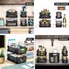 imagemadesmart Antimicrobial 2Tier Organizer MultiPurpose SlideOut Storage with Handles and Dividers for Home and Bath Frost Pack of 4Premium Carbon