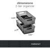 imagemadesmart Antimicrobial 2Tier Organizer MultiPurpose SlideOut Storage with Handles and Dividers for Home and Bath Frost Pack of 4Premium Carbon