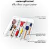 imagemadesmart Classic Large Utensil Tray Soft Grip NonSlip Kitchen Drawer MultiPurpose Home Organization BPA Free GraniteClearGray