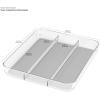 imagemadesmart Classic Large Utensil Tray Soft Grip NonSlip Kitchen Drawer MultiPurpose Home Organization BPA Free GraniteClearGray
