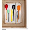 imagemadesmart Classic Large Utensil Tray Soft Grip NonSlip Kitchen Drawer MultiPurpose Home Organization BPA Free GraniteClearGray