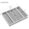 imagemadesmart Classic Large Utensil Tray Soft Grip NonSlip Kitchen Drawer MultiPurpose Home Organization BPA Free GraniteWhite