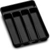 imagemadesmart Classic Mini Silverware Tray Soft Grip NonSlip Kitchen Drawer Organizer 5 Compartments MultiPurpose Home Organization BPA Free GraniteCarbon