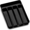 imagemadesmart Classic Mini Silverware Tray Soft Grip NonSlip Kitchen Drawer Organizer 5 Compartments MultiPurpose Home Organization BPA Free GraniteClassic Carbon
