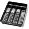 imagemadesmart Classic Mini Silverware Tray Soft Grip NonSlip Kitchen Drawer Organizer 5 Compartments MultiPurpose Home Organization BPA Free GraniteGranite