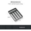imagemadesmart Classic Mini Silverware Tray Soft Grip NonSlip Kitchen Drawer Organizer 5 Compartments MultiPurpose Home Organization BPA Free GraniteGranite