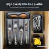imagemadesmart Classic Mini Silverware Tray Soft Grip NonSlip Kitchen Drawer Organizer 5 Compartments MultiPurpose Home Organization BPA Free GraniteGranite