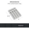 imagemadesmart Classic Mini Silverware Tray Soft Grip NonSlip Kitchen Drawer Organizer 5 Compartments MultiPurpose Home Organization BPA Free GraniteWhite