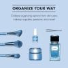 imagemadesmart Clear Shelf Organizer  Blue  BATH COLLECTION  3Tier Cabinet or Countertop Organizer  Softgrip Lining and Nonslip Fee  BPAFree