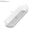 imagemadesmart Clear Soft Grip 14x4 Bin Organizer 1425quot x 369quot Lt Grey1425 x 37 x 2