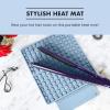 imagemadesmart Large Styling Heat Mat  Grey  Vanity Collection  HeatResistant Silicone  Vanity ampamp Countertop Protection  WrapAround Fold for Travel