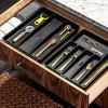 imagemadesmart Premium Antimicrobial Classic Mini Utensil Tray Soft Grip NonSlip Kitchen Drawer MultiPurpose Home Organization EPA Certified 2 Compartments CarbonPremiumCarbon