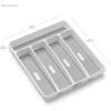 imagemadesmart Premium Antimicrobial Classic Small Silverware Tray Soft Grip NonSlip Kitchen Drawer 5 Compartments MultiPurpose Home Organization EPA Certified White5 Compartment Pack of 2