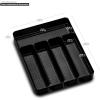 imagemadesmart Premium Soft Small Silverware Tray NonSlip Kitchen Drawer Organizer 5 Compartments MultiPurpose Home Organization EPA Certified Carbon