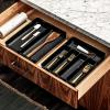 imagemadesmart Premium Soft Small Silverware Tray NonSlip Kitchen Drawer Organizer 5 Compartments MultiPurpose Home Organization EPA Certified Carbon