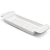 imageMadesmart Expandable Bath Tray for Bathtubs Plastic Shower and Bath shelf caddy white Multifunctional bathtub bathroom organizer PremiumwhitePremiumwhite