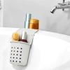 imagemadesmart 2Pocket Tub Saddle  BATH COLLECTION  2Compartments  Extra Storage for Toys Soaps and Shampoo  Hangs on Side of Tub  Softgrip Material Prevents Slipping  BPAFree Gray