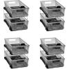 imagemadesmart 2Tier Organizer MultiPurpose SlideOut Storage with Handles and Dividers for Home and Bath Pack of 4 Carbon