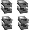 imagemadesmart Antimicrobial 2Tier Organizer MultiPurpose SlideOut Storage with Handles and Dividers for Home and Bath Frost Pack of 4Premium Carbon