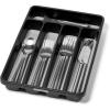imagemadesmart Classic Mini Silverware Tray Soft Grip NonSlip Kitchen Drawer Organizer 5 Compartments MultiPurpose Home Organization BPA Free GraniteGranite