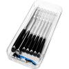 imagemadesmart Knife Drawer Organizer Kitchen Organization and Storage Holds a Variety of Knife Sizes SoftGrip Lining Clear Tray