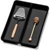 imagemadesmart Premium Antimicrobial Classic Mini Utensil Tray Soft Grip NonSlip Kitchen Drawer MultiPurpose Home Organization EPA Certified 2 Compartments CarbonPremiumCarbon