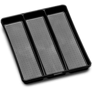 imagemadesmart Classic Large Utensil Tray Soft Grip NonSlip Kitchen Drawer MultiPurpose Home Organization BPA Free GraniteCarbon