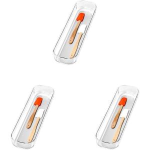 imagemadesmart Clear Soft Grip 14x4 Bin Organizer 1425quot x 369quot Lt Grey1425 x 37 x 2 Pack of 3