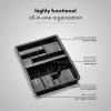imageMadesmart 23Compartment Original Junk Drawer Organizer Tray Plastic Multipurpose Storage Bin for Drawers GranitePremiumGranite