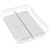 imagemadesmart 2Compartment Mini Utensil Drawer Organizer MultiPurpose Kitchen Organization and Storage SoftGrip Clear