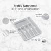 imagemadesmart Classic Large Silverware Tray  White CLASSIC COLLECTION  6Compartments Kitchen Drawer Organizer  SoftGrip Lining and NonSlip Rubber Feet  BPAFreeClassic 6 Compartment