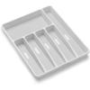 imagemadesmart Classic Large Silverware Tray  White CLASSIC COLLECTION  6Compartments Kitchen Drawer Organizer  SoftGrip Lining and NonSlip Rubber Feet  BPAFreeClassic 6 Compartment Pack of 6