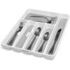 imagemadesmart Classic Large Silverware Tray  White CLASSIC COLLECTION  6Compartments Kitchen Drawer Organizer  SoftGrip Lining and NonSlip Rubber Feet  BPAFreeClassic 6 Compartment Pack of 6