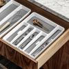 imagemadesmart Classic Large Silverware Tray  White CLASSIC COLLECTION  6Compartments Kitchen Drawer Organizer  SoftGrip Lining and NonSlip Rubber Feet  BPAFreeClassic 6 Compartment Pack of 6
