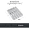 imagemadesmart Classic Large Silverware Tray  White CLASSIC COLLECTION  6Compartments Kitchen Drawer Organizer  SoftGrip Lining and NonSlip Rubber Feet  BPAFreeClassic 6 Compartment
