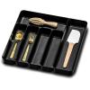 imagemadesmart Premium Antimicrobial Premium Soft Large Silverware Tray NonSlip Kitchen Drawer 6 Compartments MultiPurpose Home Organization EPA Certified Carbon