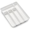 imagemadesmart Small 5 Compartment Silverware Tray OPPWhite OrganizerWhite