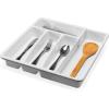 imagemadesmart Small 5 Compartment Silverware Tray OPPWhite OrganizerWhite