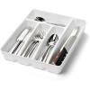 imagemadesmart Small 5 Compartment Silverware Tray OPPWhite OrganizerWhite
