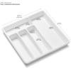 imagemadesmart Small 5 Compartment Silverware Tray OPPWhite OrganizerWhite