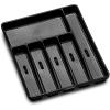 imagemadesmart Premium Antimicrobial Classic Large Silverware Tray Soft Grip Non Slip Kitchen Drawer 6 Compartments Multi Purpose Home Organization EPA Certified Carbon