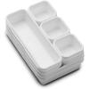 imageMadesmart 8Piece Interlocking Bin Pack Customizable MultiPurpose Drawer One Home Organization BPA Free White 8 Count8Piece