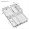 imageMadesmart 8Piece Interlocking Bin Pack Customizable MultiPurpose Drawer One Home Organization BPA Free White 8 Count8Piece