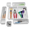 imageMadesmart 8Piece Interlocking Bin Pack Customizable MultiPurpose Drawer One Home Organization BPA Free White 8 Count8Piece