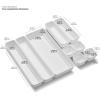 imageMadesmart 9Piece Interlocking Bin Pack for Drawer Organization Plastic Interlocking Junk Drawer Organizer Tray WhiteWhite