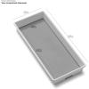 imageMadesmart Organizer Bin NonSkid Feet 155quot X 66quot X 21quot Plastic White With GrayWhiteLight Grey