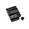 imagemadesmart 8Piece Interlocking Bin PackCarbon Collection Customizable MultiPurpose Storage Durable Easy to Clean ampamp BPAFree